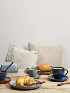 cappuccinotasse mit unterteller, midnight blue