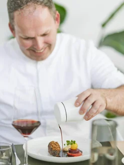 coupe gourmetteller, mit abgesenktem spiegel