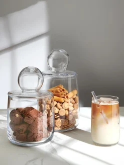 dose mit deckel, grau