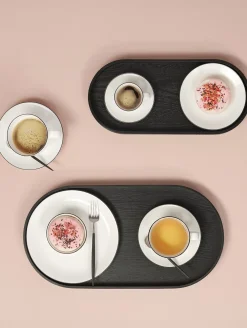 espressotasse mit unterteller, ligne noire