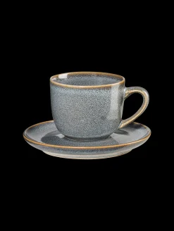 espressotasse mit unterteller, denim