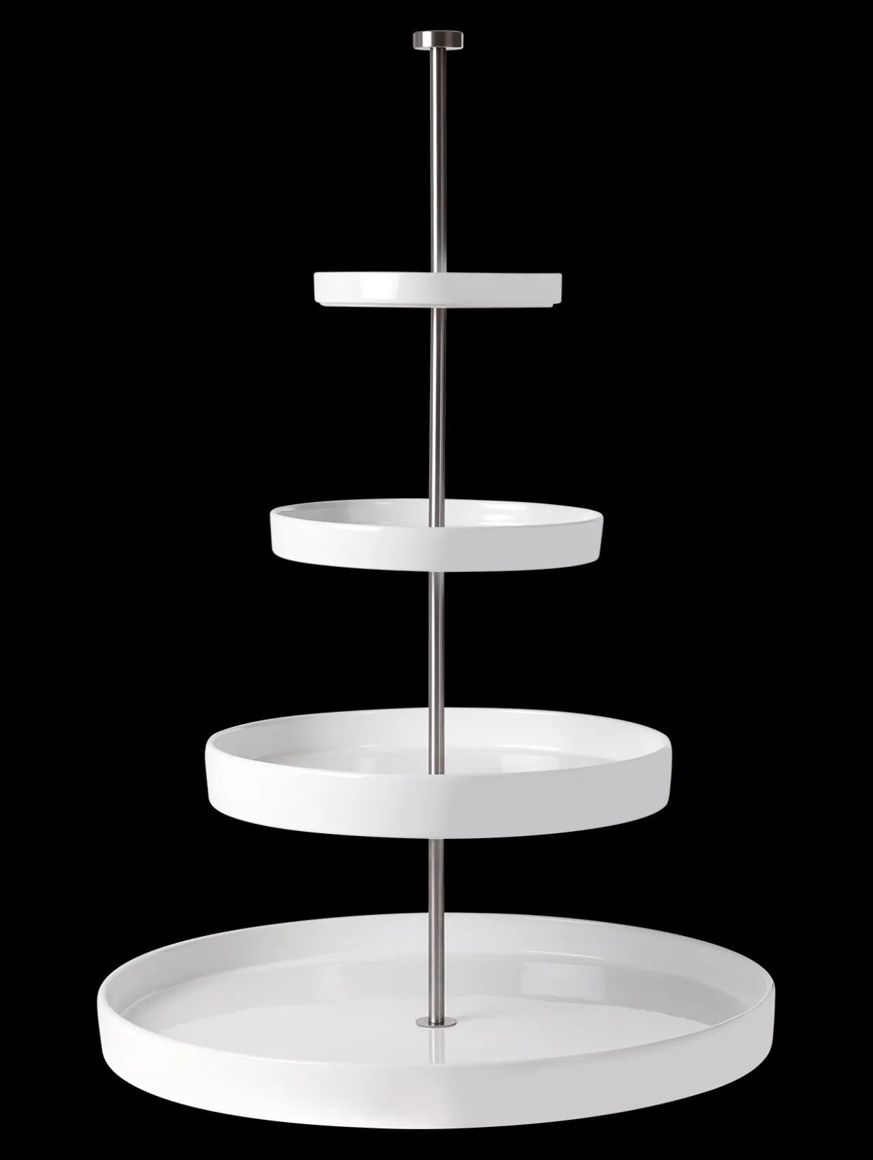 etagere, 4 stufig, weiß