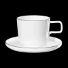 kaffeetasse mit unterteller, ligne noire