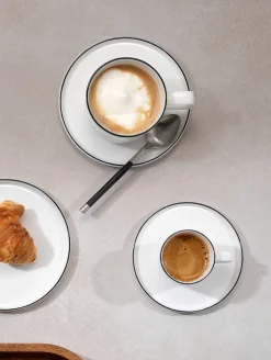 kaffeetasse mit unterteller, ligne noire