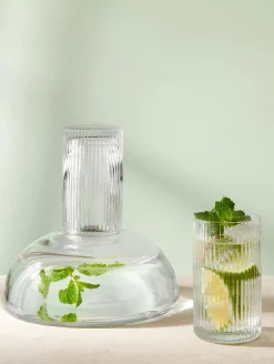 karaffe mit trinkglas, clear