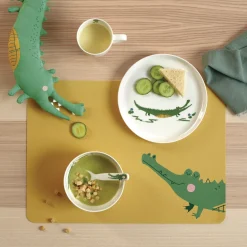 kindertischset, croco krokodil