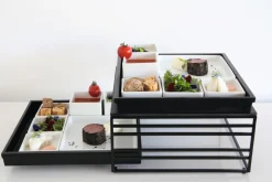 metalldisplay zum herausziehen, quadratisch