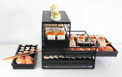 metalldisplay zum herausziehen, quadratisch