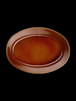 ofenform oval, brown