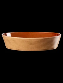 ofenform oval, brown