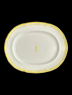 ovale platte mit fahne