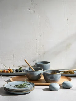 ovaler aperitifteller, denim