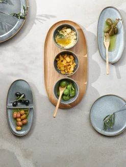 ovaler aperitifteller, 2-geteilt, denim