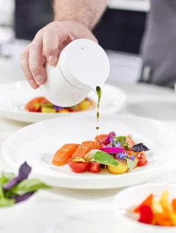 sauciere mit deckel, doppelwandig