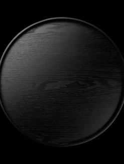 tablett auf fuß, schwarz