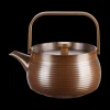 teekanne mit Holzgriff, brown