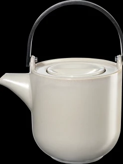 teekanne mit holzgriff, tofu