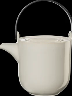 teekanne mit holzgriff, tofu