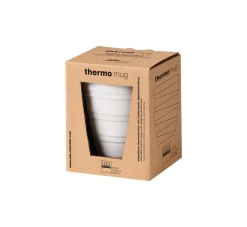 thermobecher twisted, grau